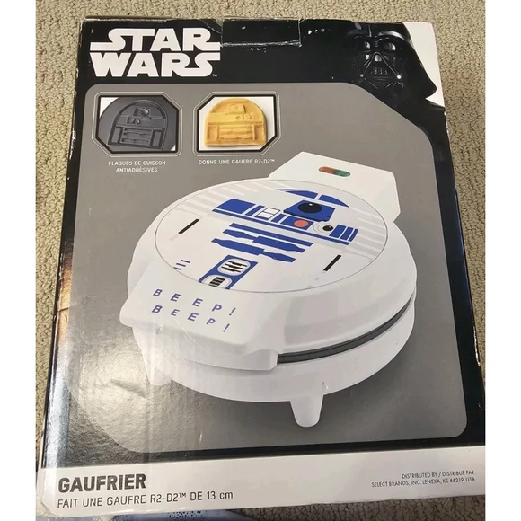 Star Wars R2-D2 5in Waffle Maker Disney - Non Stick Cooking Plates - Picture 6 of 7